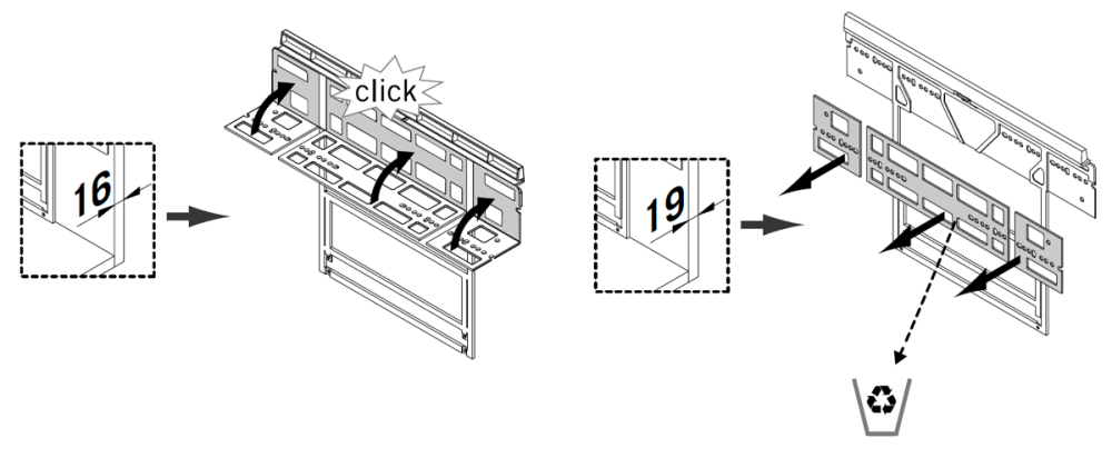 16 vai 19 mm bieza skapja rāmja.