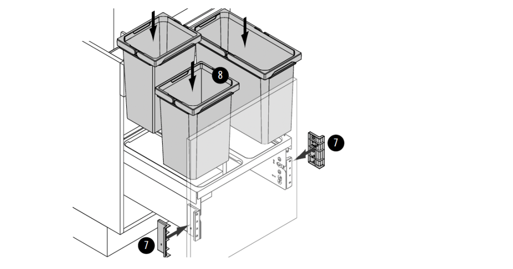 Gandrīz gatavs. Vienkārši ievietojiet spaiņus rāmī un piestipriniet kronšteinu vākus.