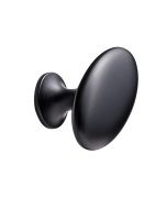 Oval Simple Pogveida Rokturis - Matēts Melns