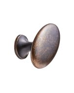 Oval Simple Pogveida Rokturis - Antīks Brūns